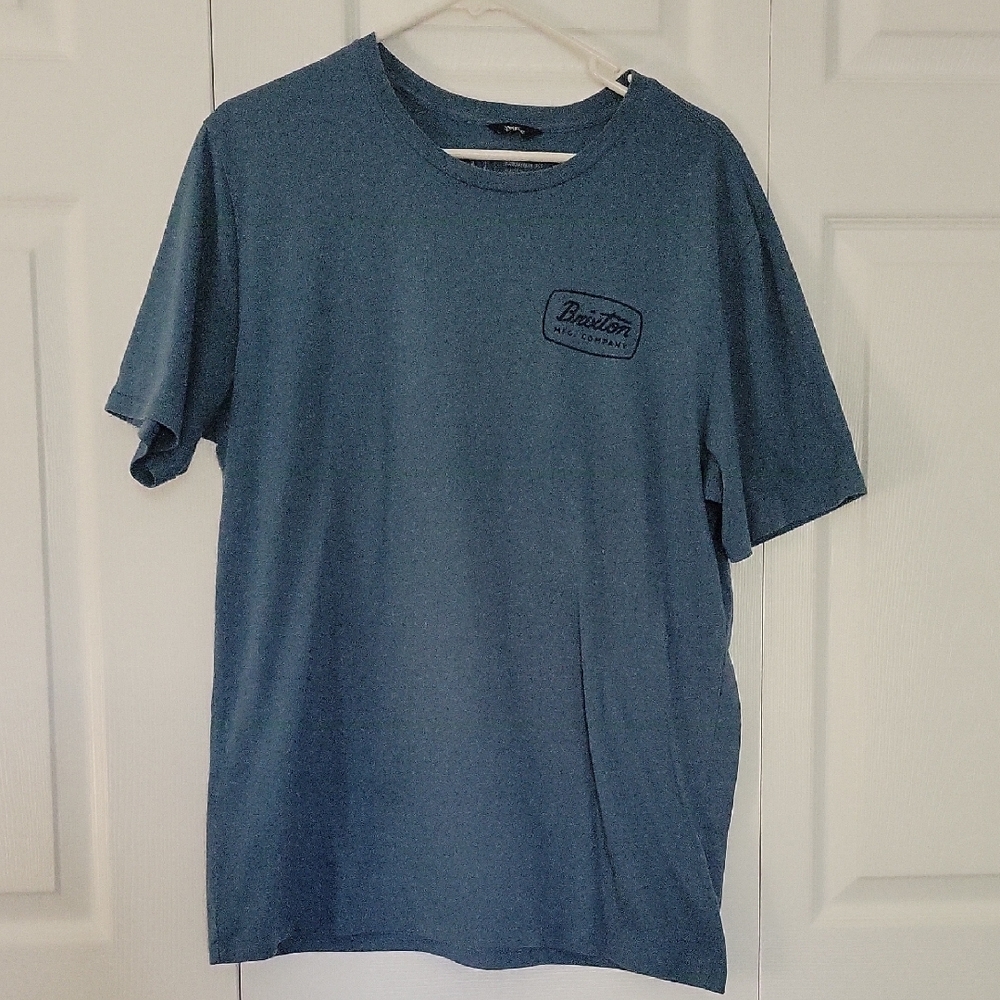 Brixton Blue Short Sleeve Tee Casual Crew